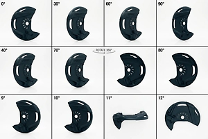Cubre Disco Delantero Wirtz para Honda Tornado XR 250 Negro