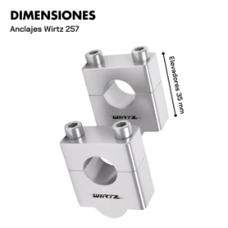 Elevador Manubrio 22mm + 45mm Tornado XR 250 XR300 KLX 300 CRF 230 TTR 230