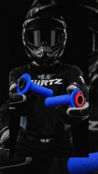 Pu�os de Moto Lock On CRF KXF KLX 300R KLX300L RMZ KTM YZF Blanco